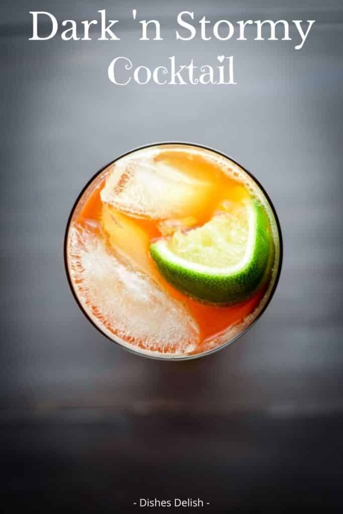 Dark and Stormy Cocktail for Pinterest 1