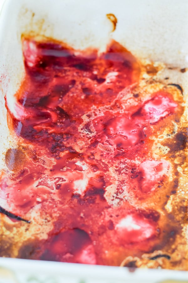 The pan after I took the beets out looking pretty