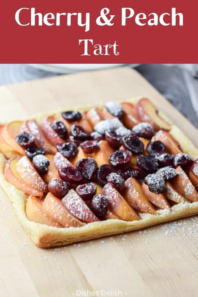 Cherry and Peach Tart for Pinterest 1