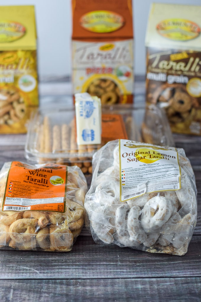 All the product sent to me for the Taralli crusted ricotta pie