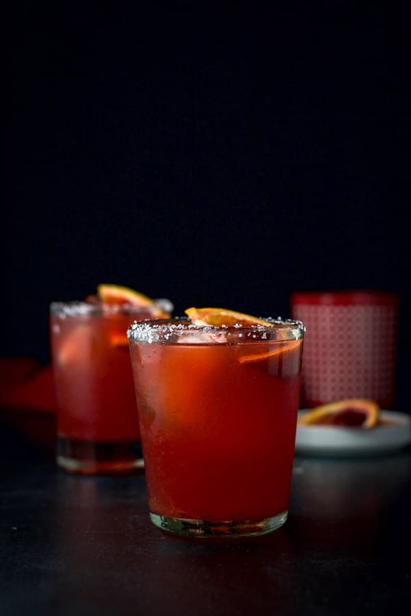 Vertical view of the orange margarita