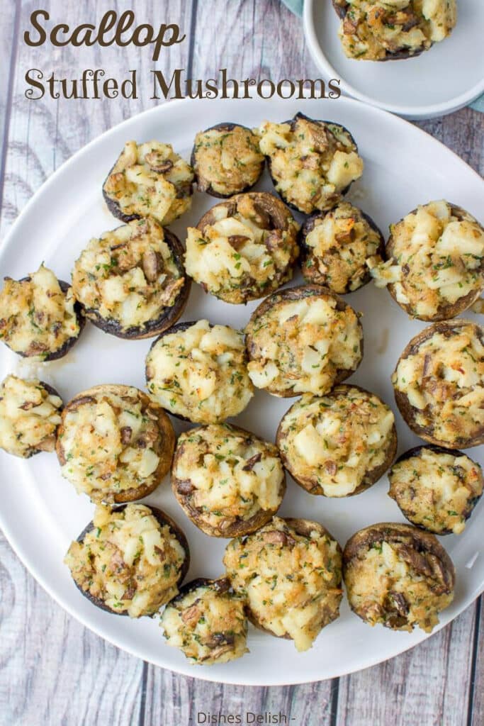 Scallop stuffed mushrooms for Pinterest 2