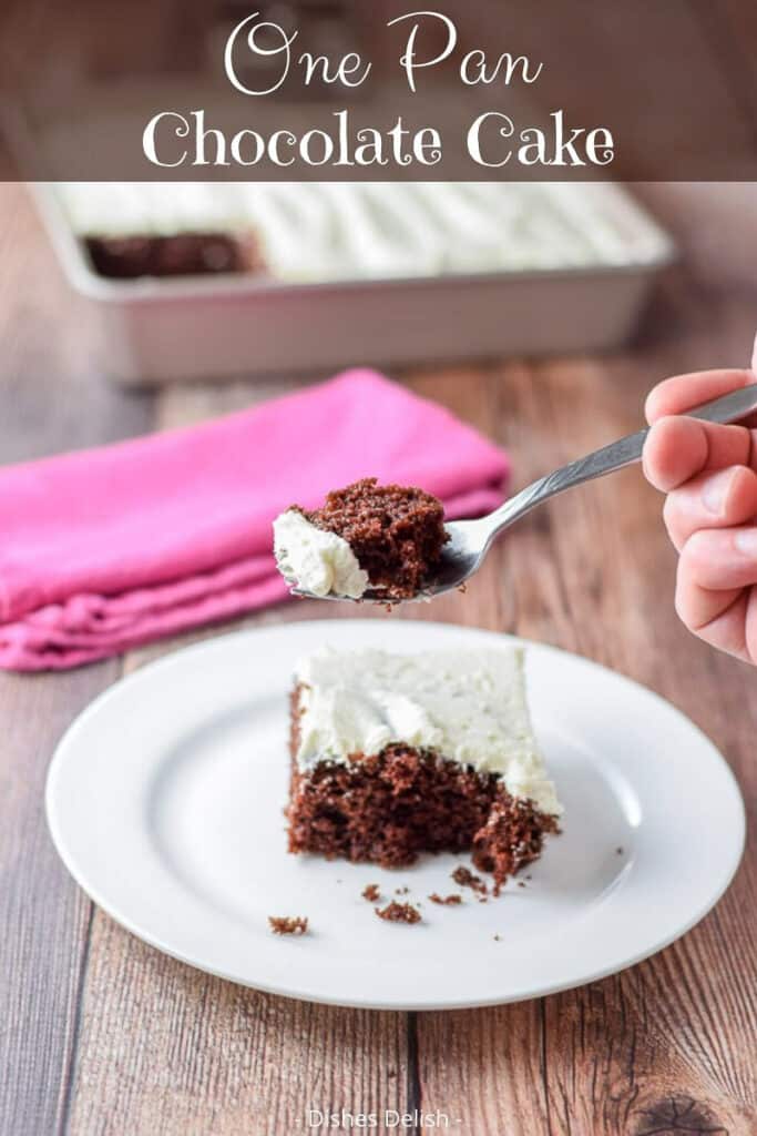 One Pan Chocolate Cake for Pinterest 3