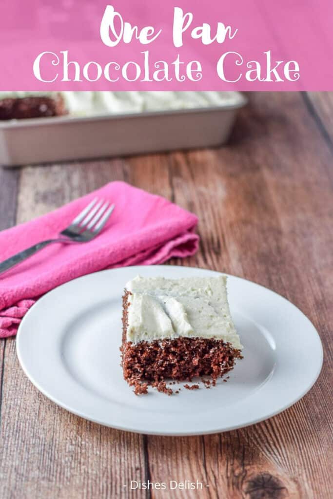 One Pan Chocolate Cake for Pinterest 4