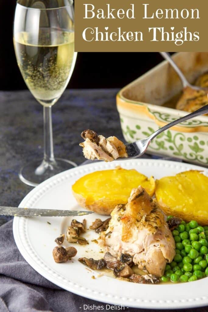 Baked Lemon Chicken Thighs for Pinterest 3