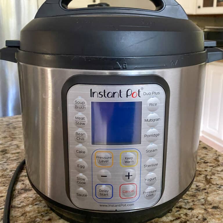 Close up of the instant pot duo plus - square