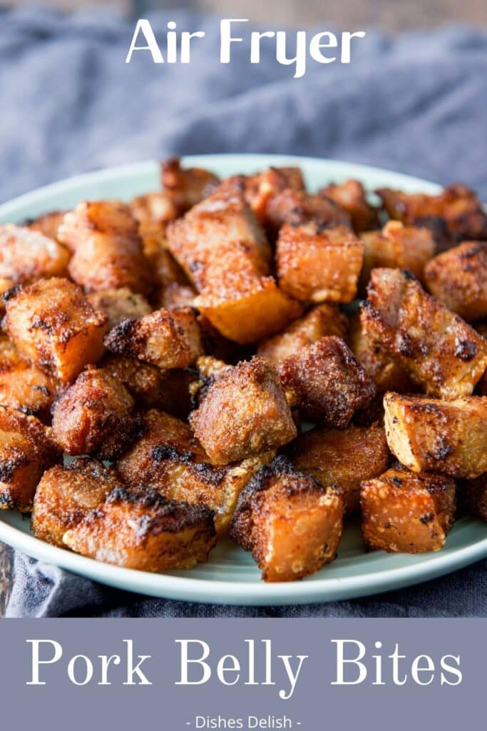 Air Fryer Pork Belly Bites for Pinterest 2