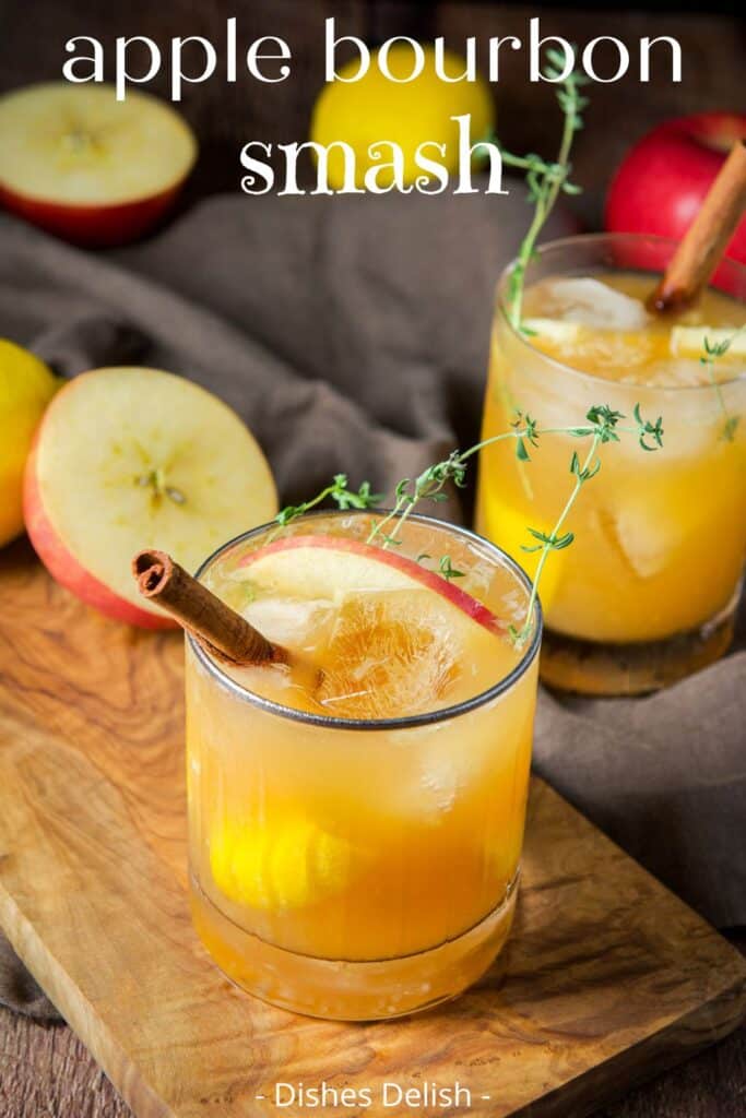 apple cider bourbon smash for Pinterest 2