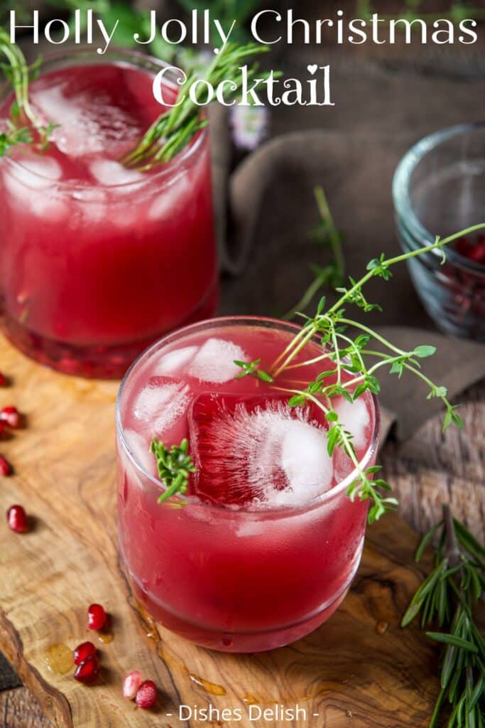 holly jolly christmas cocktail for Pinterest 2