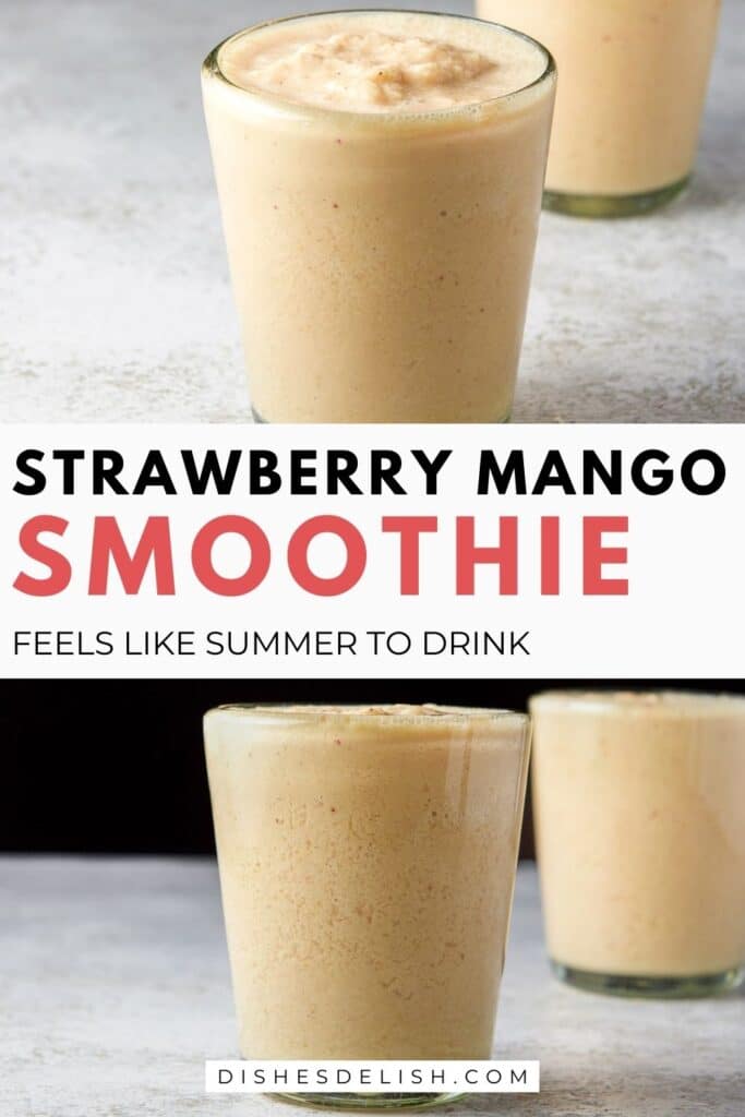 strawberry mango smoothie Pin 2