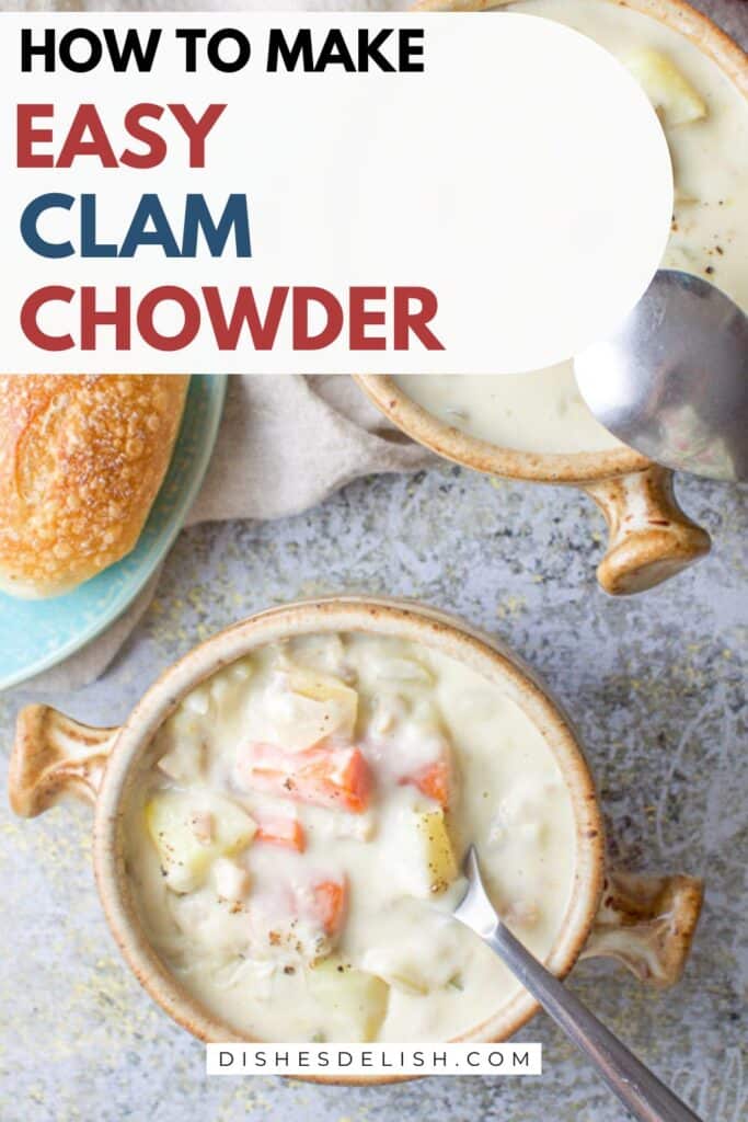 easy clam chowder Pin 2