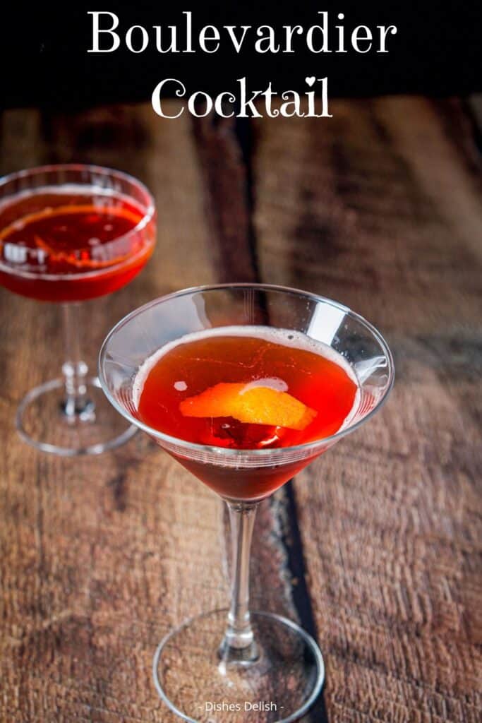 boulevardier cocktail Pin 2