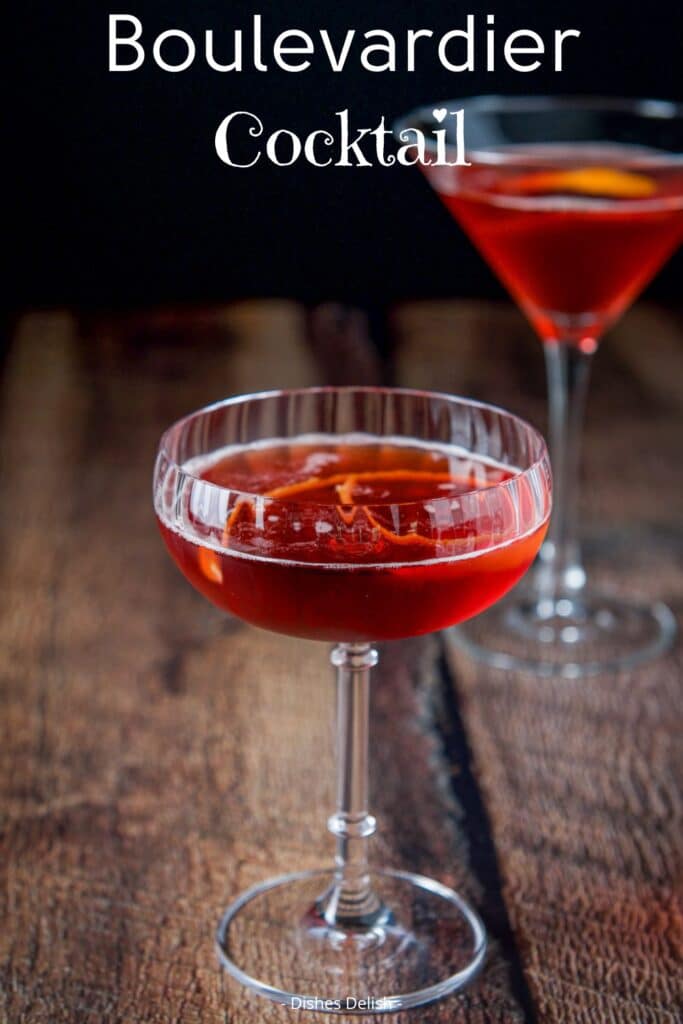 boulevardier cocktail Pin 4