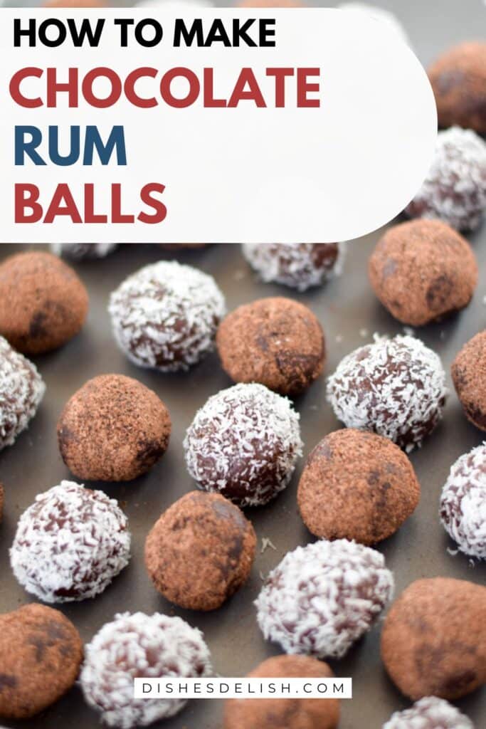 chocolate rum balls Pin 2