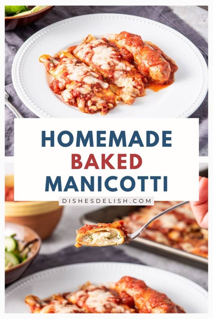 baked manicotti Pin