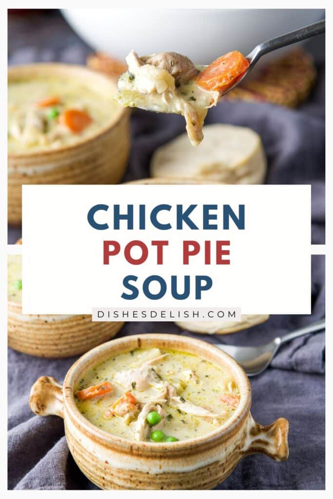 instant pot chicken pot pie soup Pin
