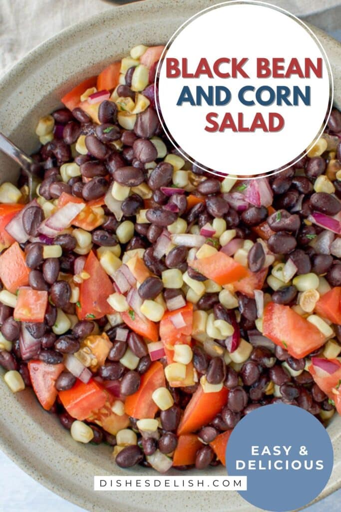 black bean and corn salad pin