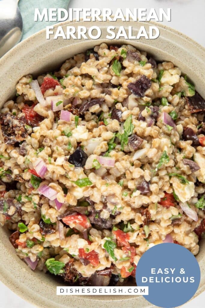 mediterranean farro salad pin 4