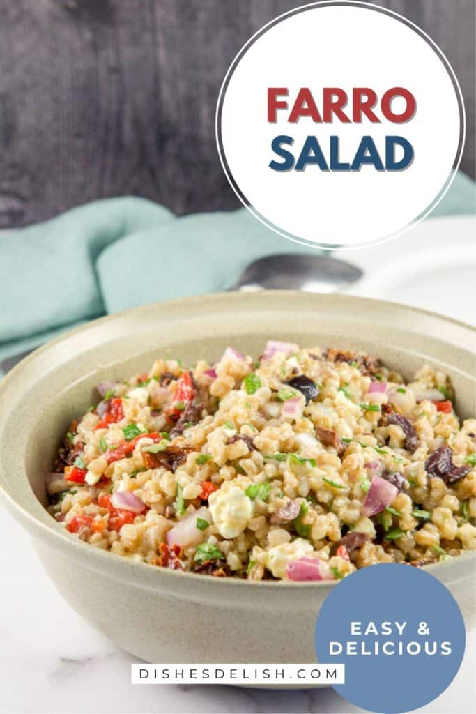 mediterranean farro salad pin 7