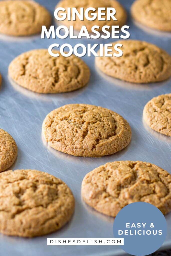ginger molasses cookies pin 3
