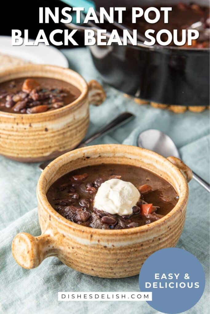 instant pot black bean soup pin 3